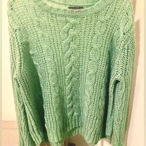 WOODEN SHIPS. NWT Sweater. SO soft! Lightweight, Cable-Knit, boxy, cropped